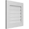Ekena Millwork Vertical Surface Mount PVC Gable Vent: Functional, w/ 3-1/2"W x 1"P Standard Frame, 22"W x 22"H GVPVE22X2201SF - alternate 5